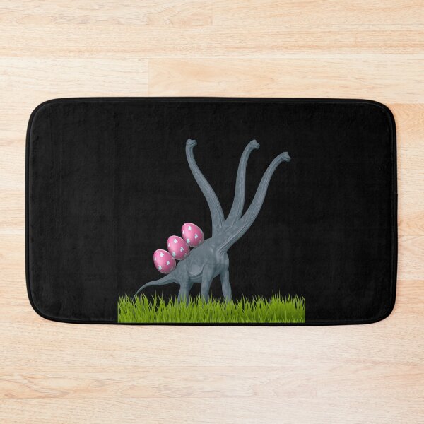 Item preview, Three-necked dinosaur carrying three easter eggs (in black) | Happy Easter | Funny Easter  designed and sold by CosmicStory.