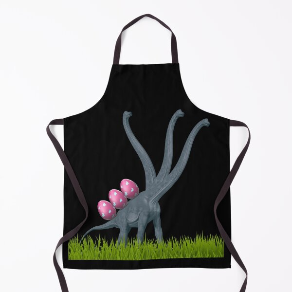 Item preview, Three-necked dinosaur carrying three easter eggs (in black) | Happy Easter | Funny Easter designed and sold by CosmicStory.