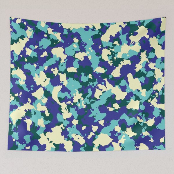 Aperçu de l'œuvre Camouflage bleu créée et vendue par Tshirtstory.