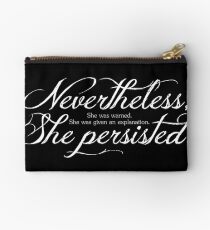 She Persisted. (light lettering) Zipper Pouch
