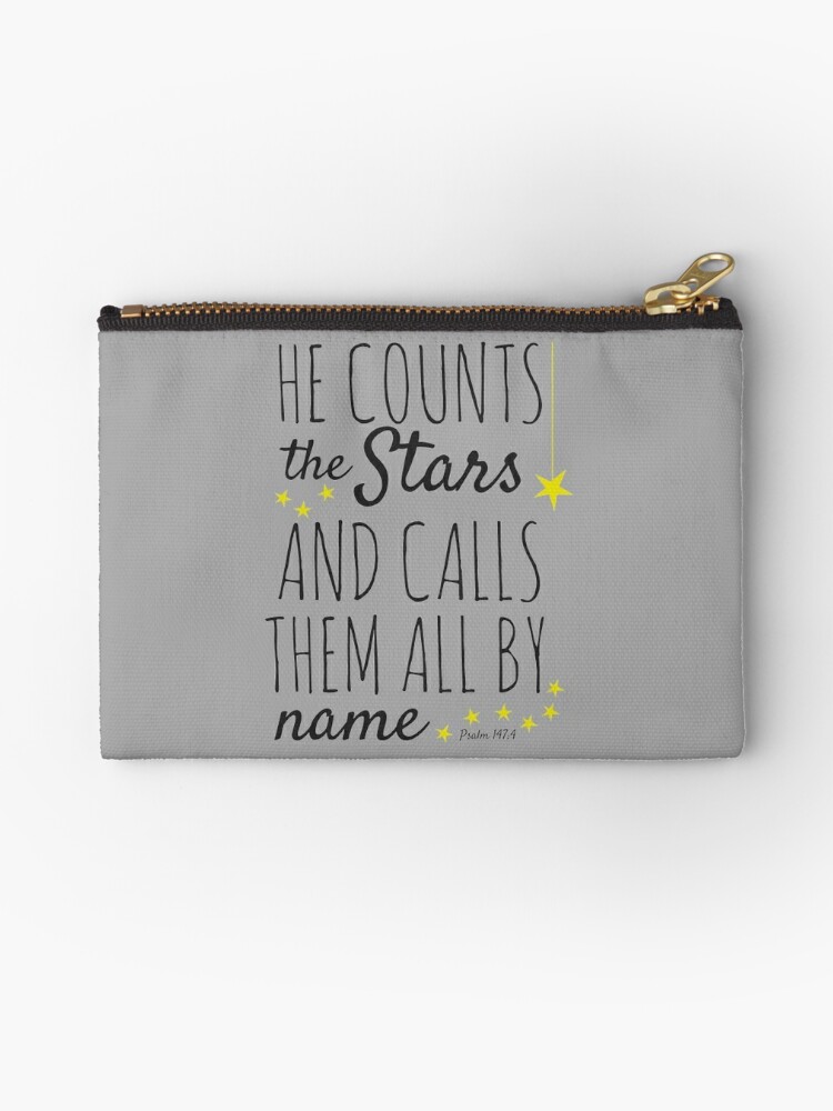 Psalm 147:4 Bible Verse | Zipper Pouch