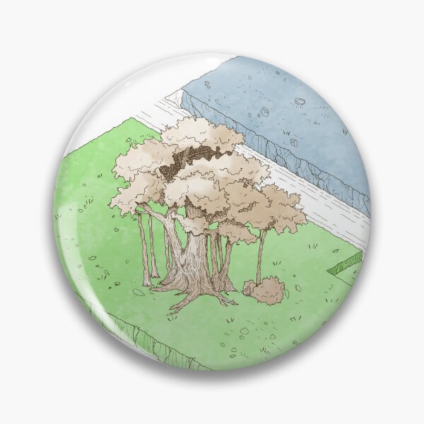 Item preview, Isometric Vietnam Wooden Bridge 1 and Banya Tree 2 - Green and Blue designed and sold by ravenainotenshi.