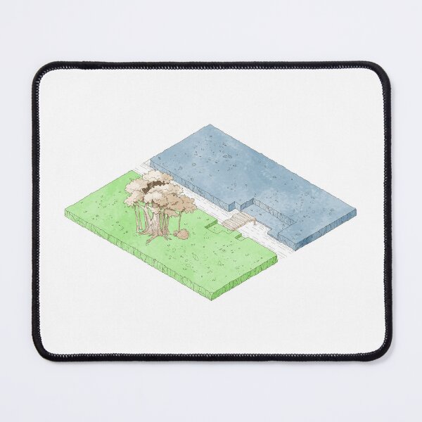 Item preview, Isometric Vietnam Wooden Bridge 1 and Banya Tree 2 - Green and Blue designed and sold by ravenainotenshi.