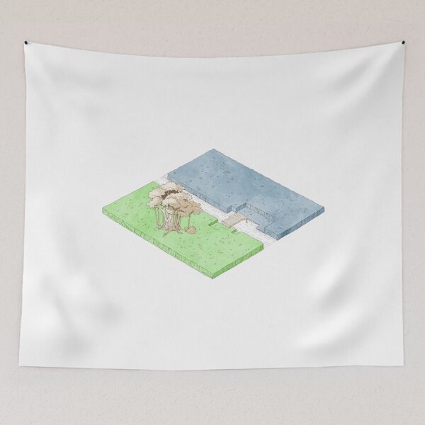 Item preview, Isometric Vietnam Wooden Bridge 1 and Banya Tree 2 - Green and Blue designed and sold by ravenainotenshi.