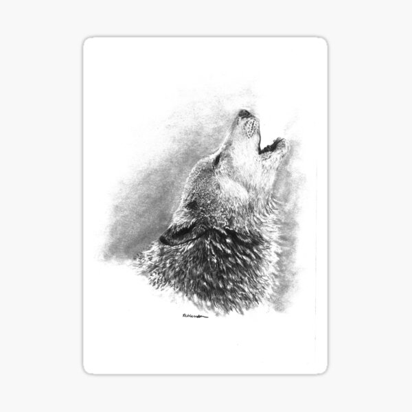 Lupin's Lament - Howling Wolf Sticker