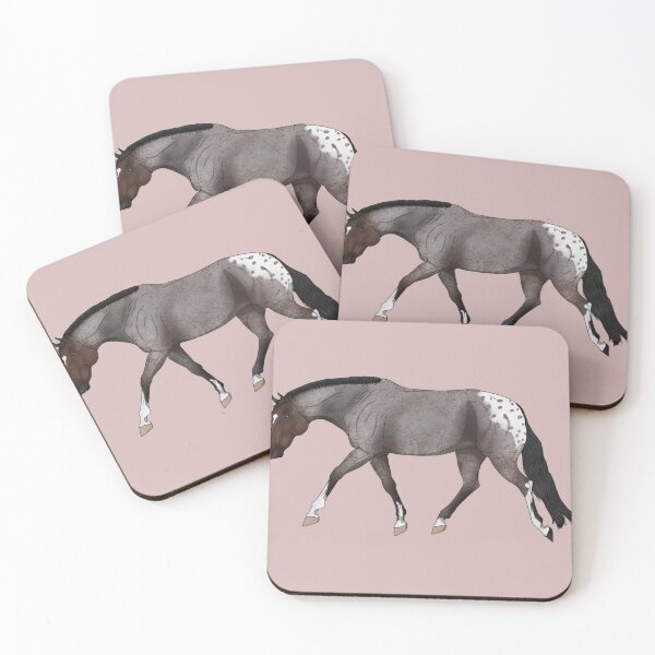 Item preview, Stock Horse 5- Snowcap Bay Red Roan  Sticker designed and sold by AnnemNagele.