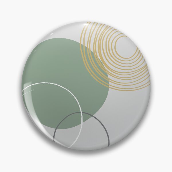 Item preview, Japandi Circles II, Grey, Green and Yellow designed and sold by Coralgb.