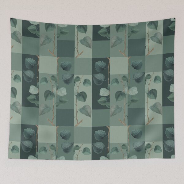 Item preview,  Green leaves pattern designed and sold by Levated.