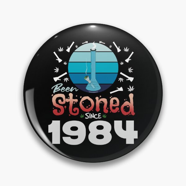 Item preview, Been stoned since 1984 (Blue retro vintage sunset with bong) designed and sold by YomeHayin.