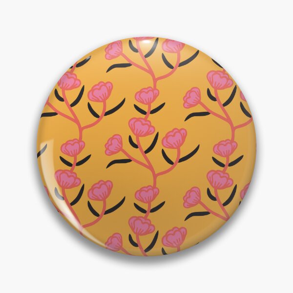 Item preview, Modern Floral Camellia Vine Pattern Yellow Sun Background designed and sold by Octavia Soldani.