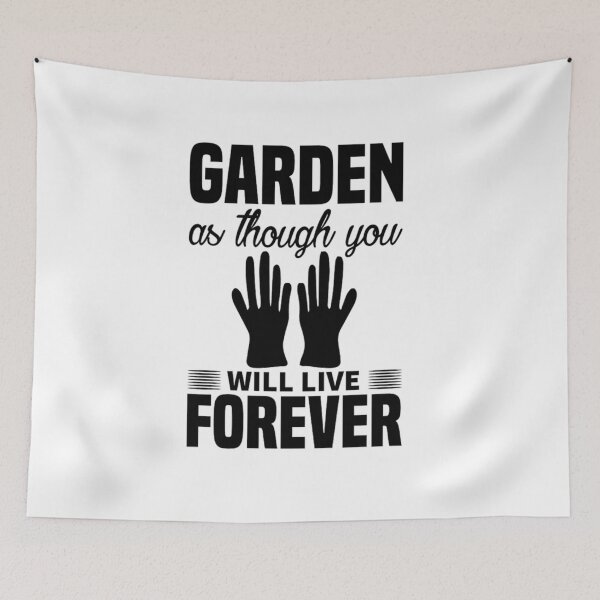 Item preview, garden as though you will live forever black   designed and sold by JosephOConnor.