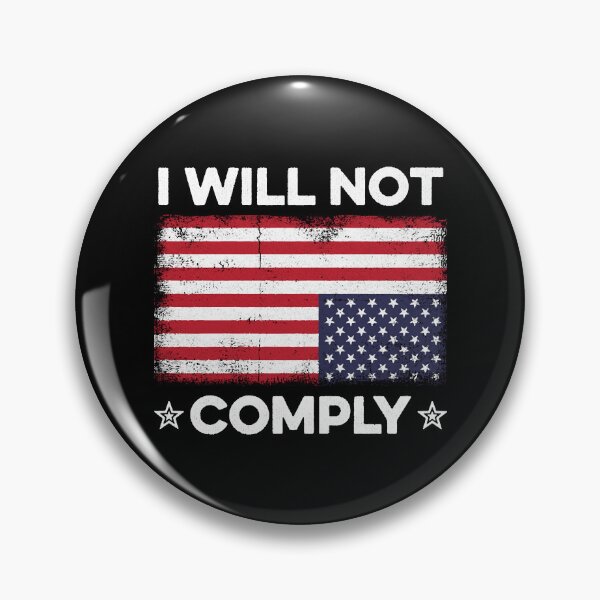 Item preview, I Will Not Comply Upside Down USA Flag Fun American Flag T-Shirt designed and sold by LillyChloe.