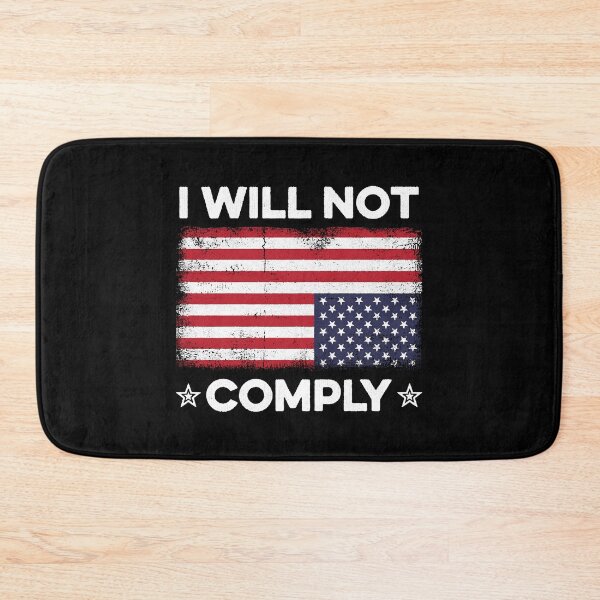 Item preview, I Will Not Comply Upside Down USA Flag Fun American Flag T-Shirt designed and sold by LillyChloe.