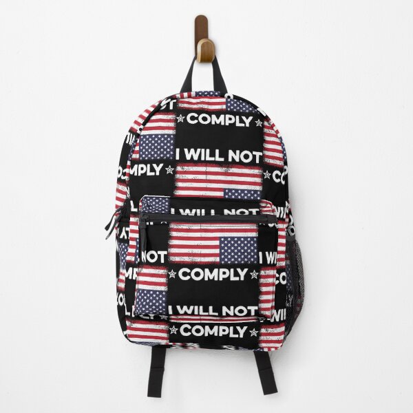 Item preview, I Will Not Comply Upside Down USA Flag Fun American Flag T-Shirt designed and sold by LillyChloe.