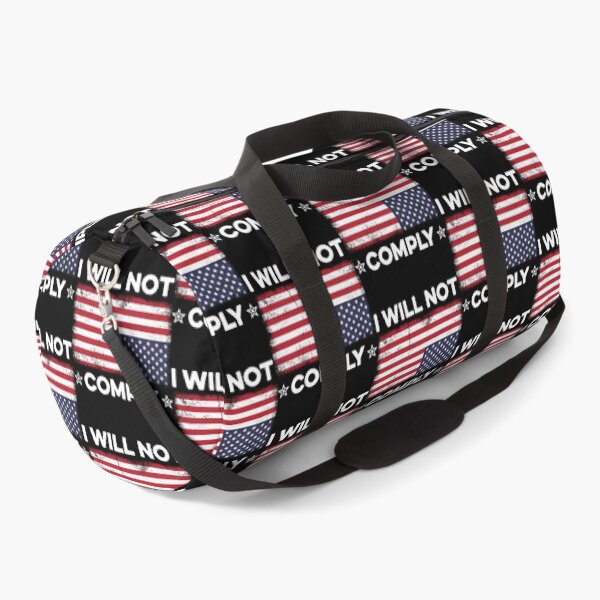 Item preview, I Will Not Comply Upside Down USA Flag Fun American Flag T-Shirt designed and sold by LillyChloe.
