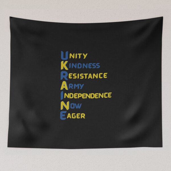Item preview, Ukraine - Vertical Acronym, Stand with Ukraine designed and sold by MONLart.