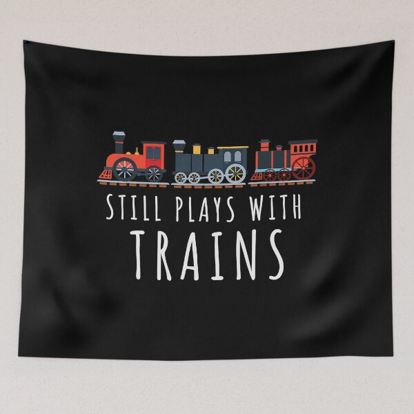Item preview, Mens Still Plays With Trains T Shirt - Trains Lover Gift Tee designed and sold by LillyChloe.