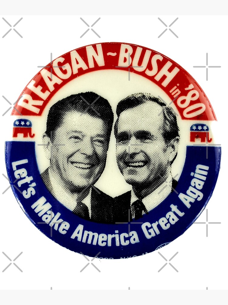 Reagan Bush 80 Ronald Reagan 1980 Campaign T-Shirt Reagan Bush 80 Ronald Reagan 1980 Campaign T-Shirt