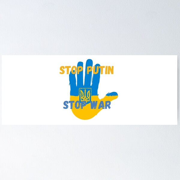 Item preview, We Support Ukraine | End Ukraine War Stop | Putin Stop The War designed and sold by SolSel ⭐⭐⭐⭐⭐.