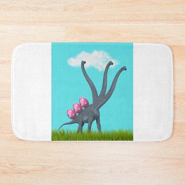 Item preview, 3-necked dinosaur carrying 3 easter eggs (blue sky edition) | Happy Easter | Funny Easter  designed and sold by CosmicStory.