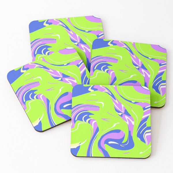 Item preview, Abstract Vibrant Green, Purple, and Blue Liquid Art designed and sold by quinellie.