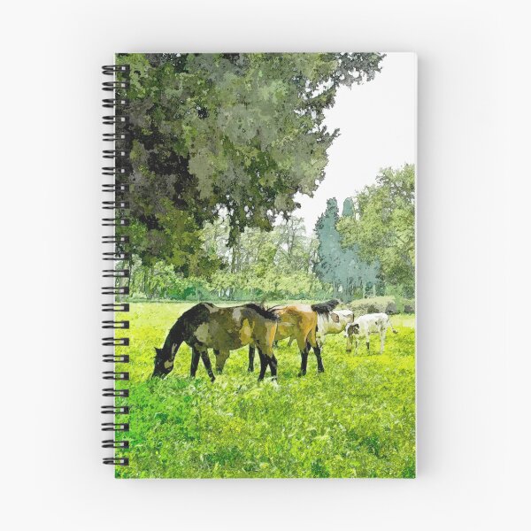 Item preview, Horses and cows grazing designed and sold by Giuseppe Cocco.