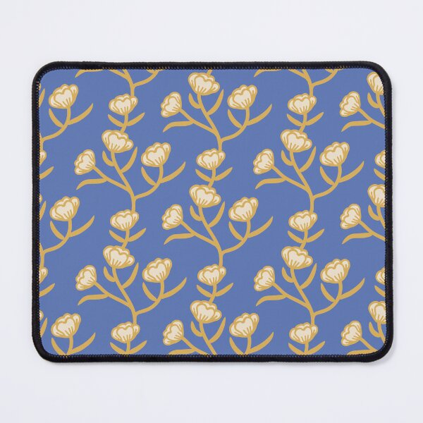 Item preview,  Modern Floral Camellia Vine Pattern Acid Green & Cinder Blue designed and sold by Octavia Soldani.