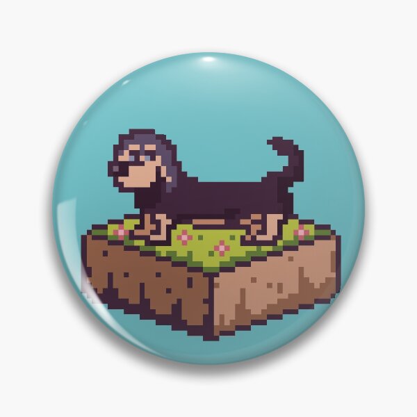 Item preview, Dachshund button pin designed and sold by cmdrlexa.