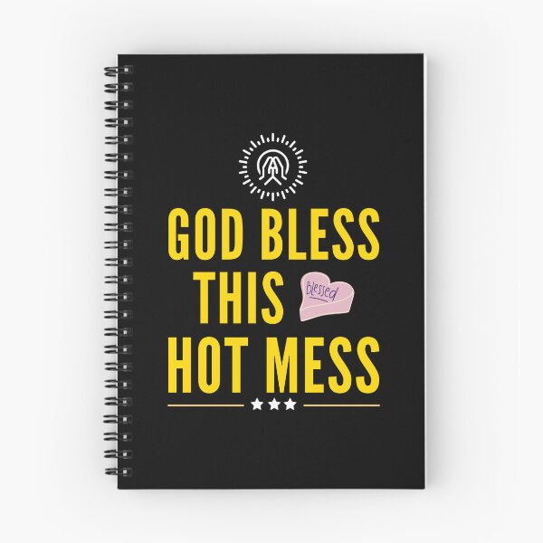 Item preview, God Bless This Hot Mess - Christian Saying | Short Christian Quote designed and sold by Delandor.