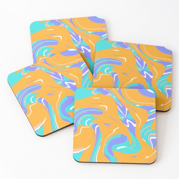 Item preview, Abstract Vibrant Blue, Purple, and Orange Liquid Art  designed and sold by quinellie.