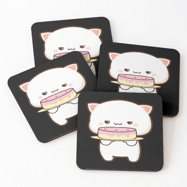 Item preview, Mochi Mochi Peach Cat with Cake Premium  designed and sold by NuioZig.