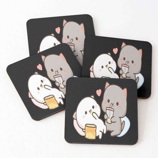 Item preview, Mochi Mochi Peach Cat with Chips  Premium  designed and sold by NuioZig.