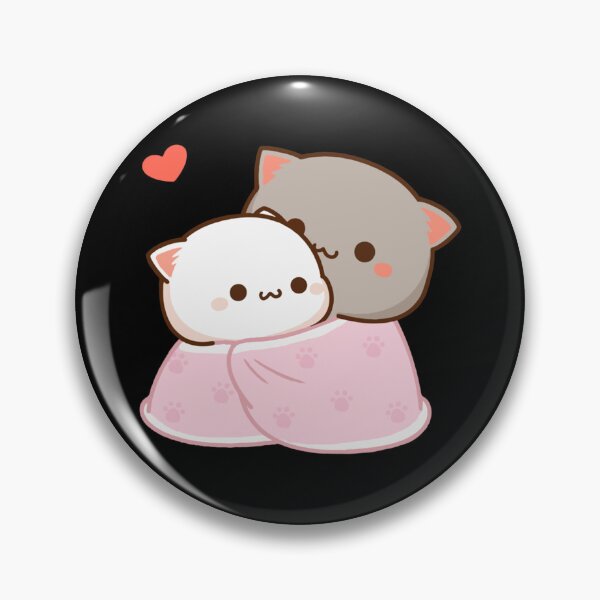 Item preview, Peach and Goma Cuddling - Mochi Peach Cat   designed and sold by NuioZig.