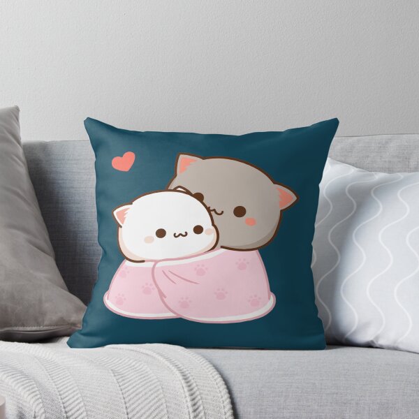 Item preview, Peach and Goma Cuddling - Mochi Peach Cat   designed and sold by NuioZig.