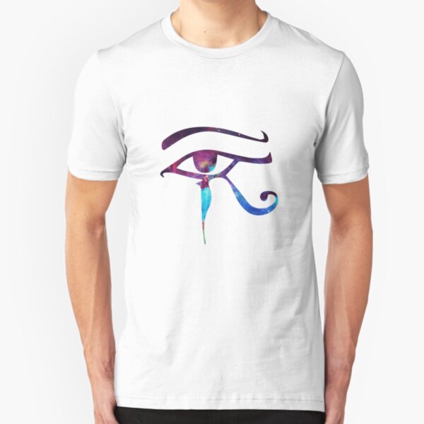Horus Eye ägyptische magische Galaxie Slim Fit T-Shirt
