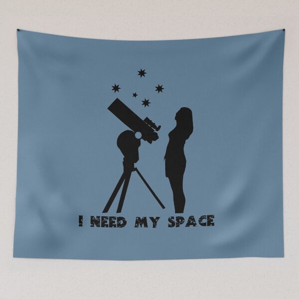 Item preview, I need my space. Astronomer Woman funny pun (black) designed and sold by SolidEarthArt.