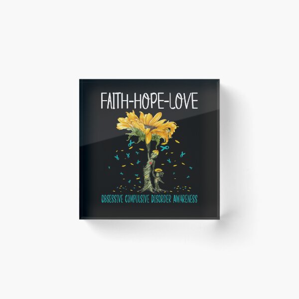 Item preview, Obsessive Compulsive Disorder Awareness - Sunflower Faith Hope Love designed and sold by Hilten.