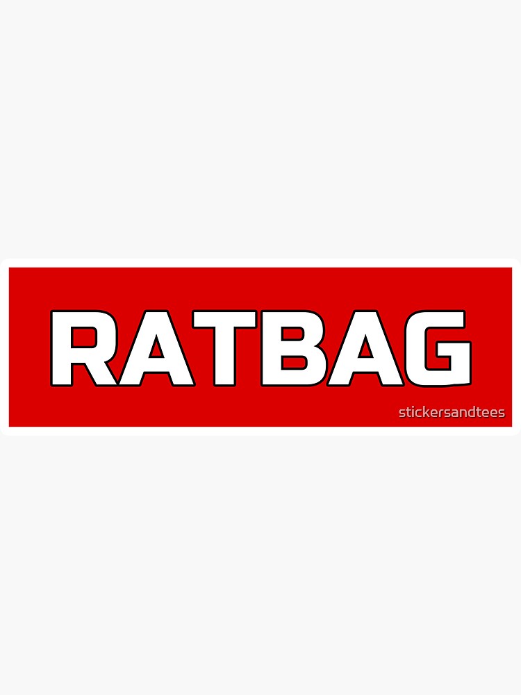 "Ratbag Mischievous Person Cool Bag" Sticker by stickersandtees