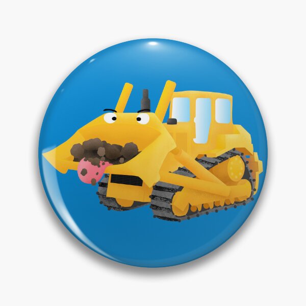 Item preview, Cute funny yellow bulldozer cartoon character designed and sold by FrogFactory.