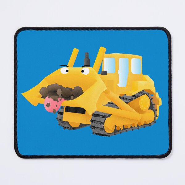 Item preview, Cute funny yellow bulldozer cartoon character designed and sold by FrogFactory.