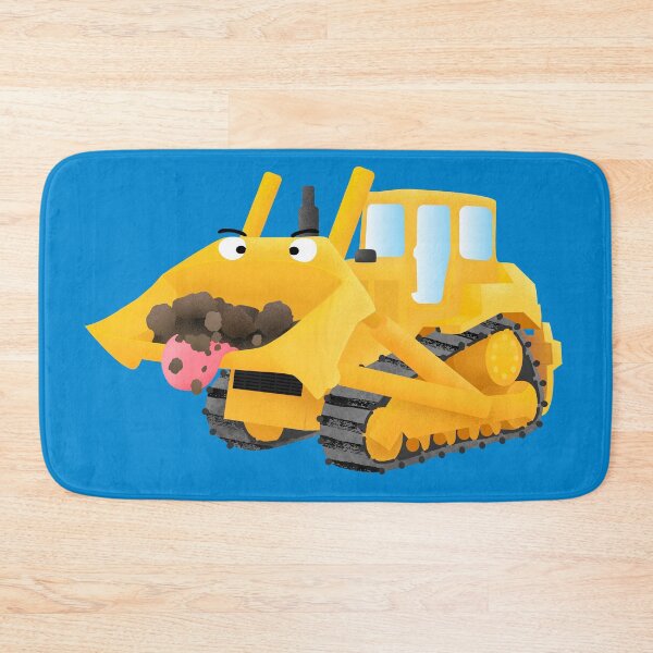Item preview, Cute funny yellow bulldozer cartoon character designed and sold by FrogFactory.