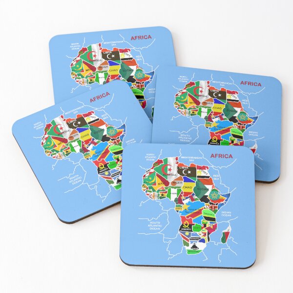 Item preview, Africa Map Flags designed and sold by LIRAZ ZIV.