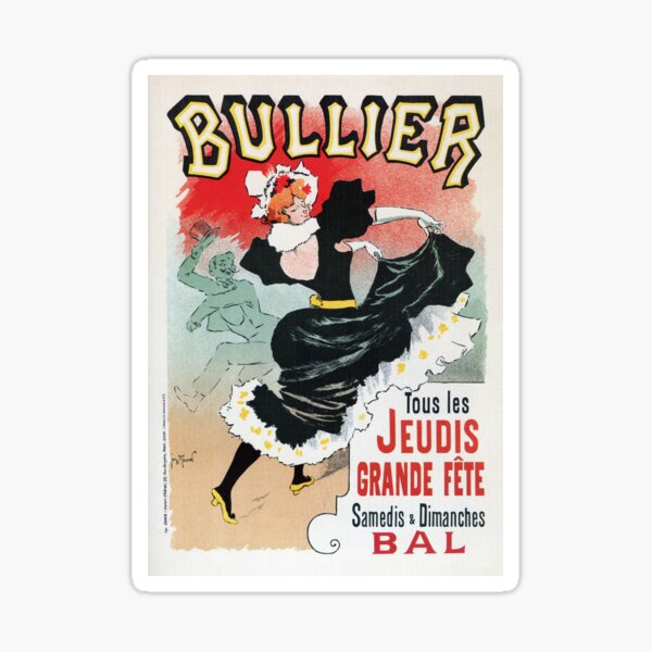 Item preview, Vintage French belle époque dance hall bailando anuncio designed and sold by aapshop.