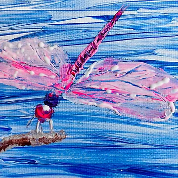 Artwork thumbnail, Pink Dragonfly by Ruth Breen Artwork
