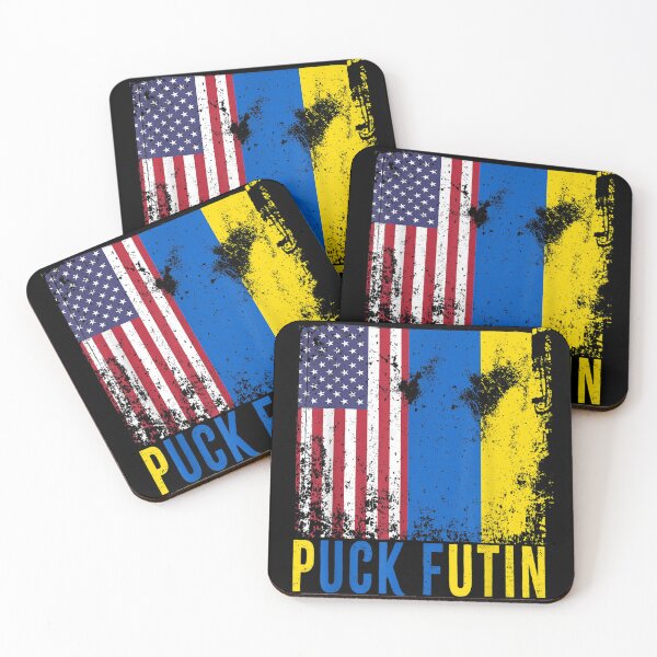 Item preview, Puck Futin Ukraine Flag American Flag Support Ukraine designed and sold by LisaForHim.