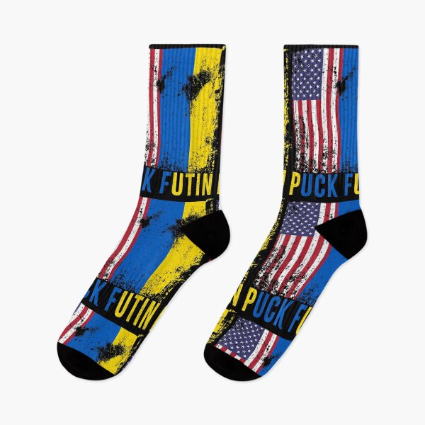 Item preview, Puck Futin Ukraine Flag American Flag Support Ukraine designed and sold by LisaForHim.