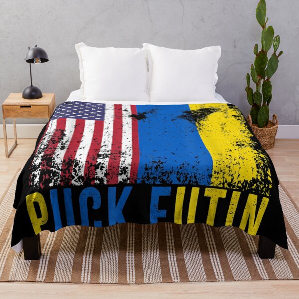 Item preview, Puck Futin Ukraine Flag American Flag Support Ukraine designed and sold by LisaForHim.