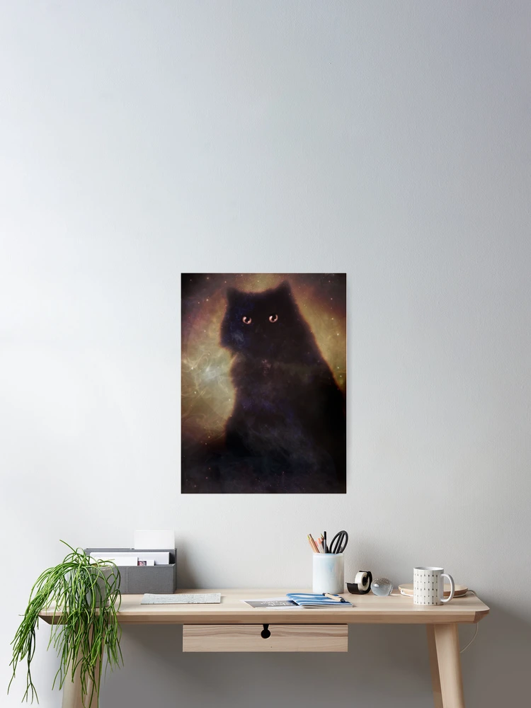 Thumbnail 2 of 3, Poster, Cosmic Cat designed and sold by TimeWastingHero.