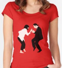 Pulp Fiction // Jack Rabbit Slim’s Restaurant Dance Scene // Unique Minimalist Design Women's Fitted Scoop T-Shirt