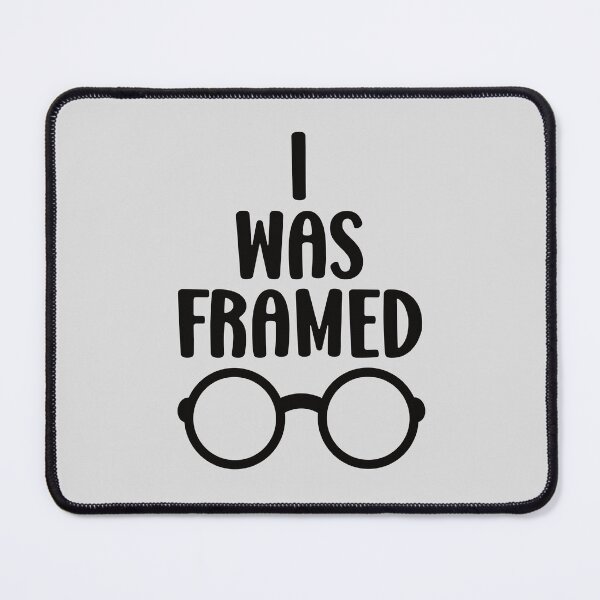 Item preview, I Was Framed Pun Quote With Eyeglasses designed and sold by Primroaddesigns.